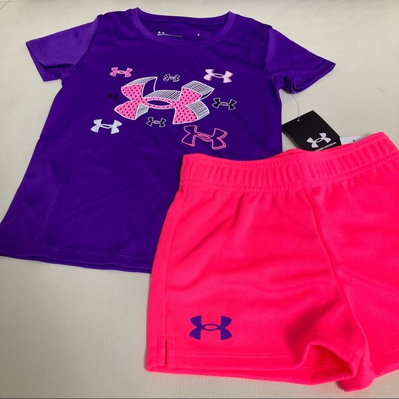 Under Armour cute pink purple shorts set - Picture 5 of 6